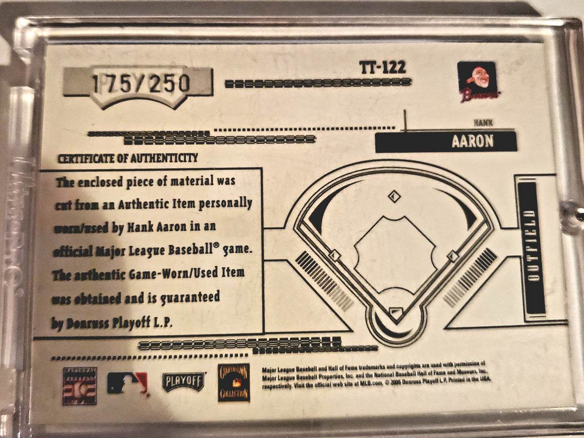 Absolute Tools of the Trade Hank Aaron Jumbe Relic