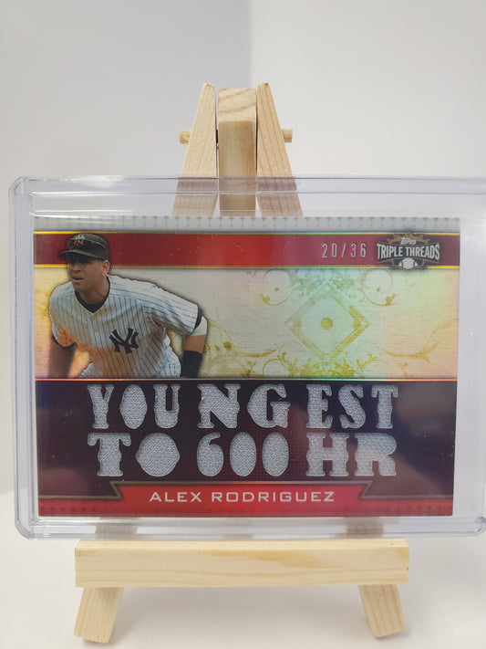 A-Rod Triple Threads relic card