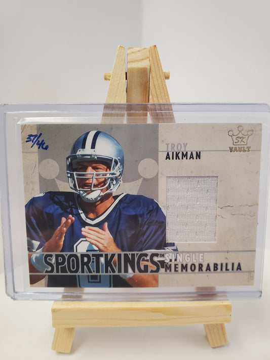 Troy Aikman relic card